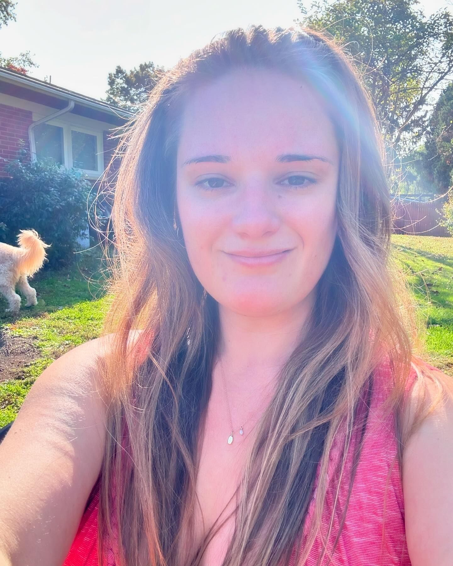 Photo by Leah Tarleton | Founder of The Nourished Sensitive on October 26, 2024. May be a selfie of 1 person, blonde hair, long hair and grass.